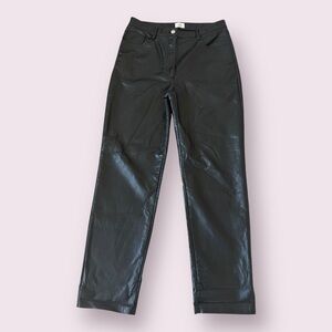 Aritzia Wilfred Black Melina Faux Leather Pants 12
